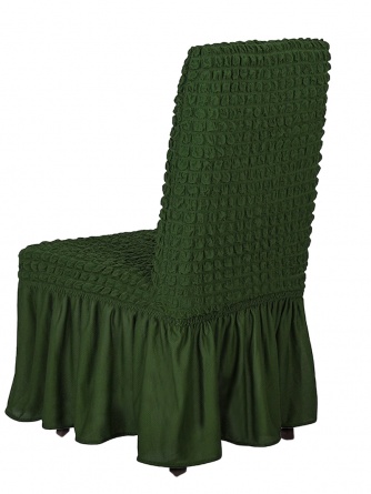 Чехол на стул с оборкой Venera, цвет зеленый, 1 предмет фото 2