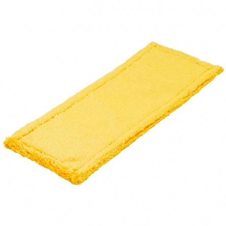 Насадка для швабры плоская (моп), 40х13 см, микрофибра, ухо+карман, желтая фото 2