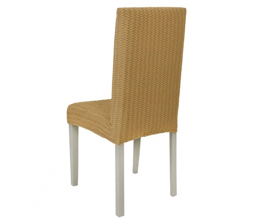 Чехол на стул без оборки Venera, цвет светло-коричневый, 1 предмет фото 2