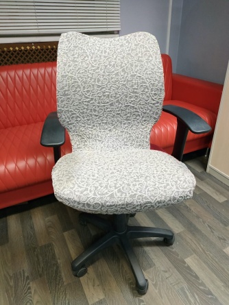 Чехол на стул без оборки Venera "Жаккард", цвет белый, 1 предмет фото 7