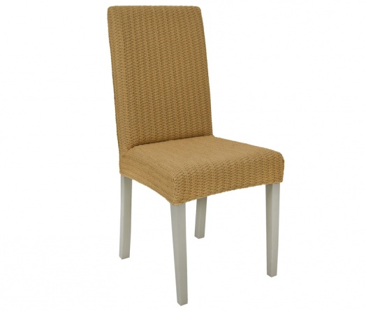 Чехол на стул без оборки Venera, цвет светло-коричневый, 1 предмет фото 1