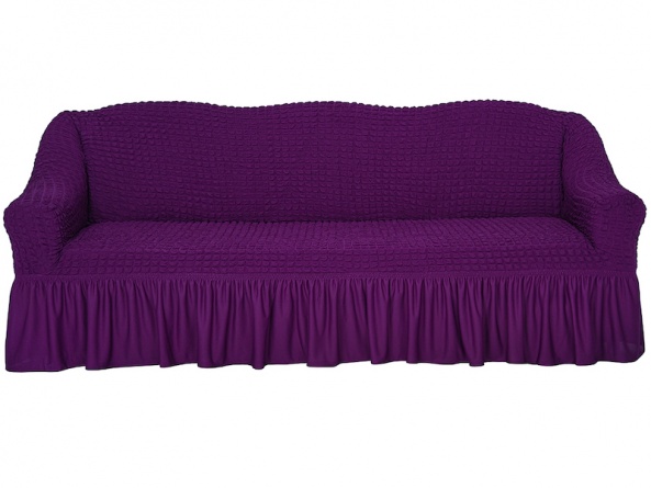 Чехол на трехместный диван с оборкой Concordia, цвет фиолетовый фото 9