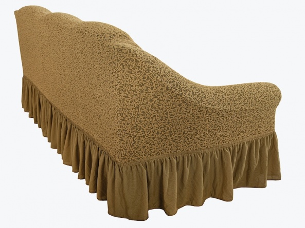 Комплект чехлов на трехместный диван и кресла Venera "Жаккард", цвет светло-коричневый, 3 предмета фото 4