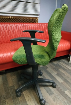 Чехол на стул без оборки Venera "Жаккард", цвет зеленый, 1 предмет фото 10