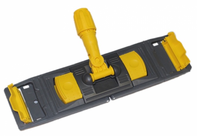 Держатель мопов универсальный (флаундер), 40х11 см, пластик, желтый фото 3