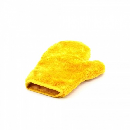 Варежка для уборки из микрофибры, желтая фото 1