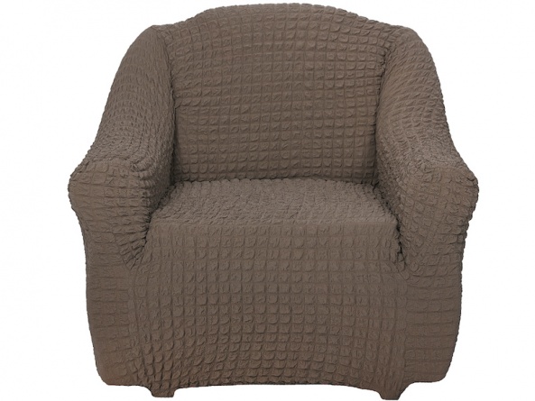 Чехол на кресло без оборки Venera, цвет коричневый фото 4