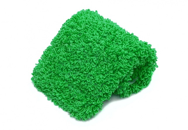 МОП плоский, 40х13 см, микрофибра, петлевой, ухо+карман, зеленый фото 4