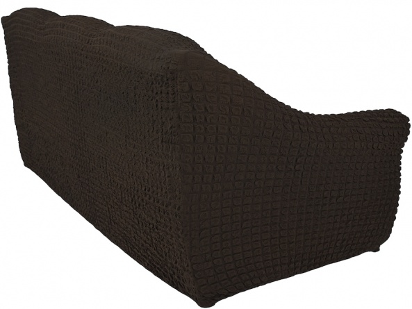 Чехол на трехместный диван без оборки Concordia, цвет тёмно-коричневый фото 2