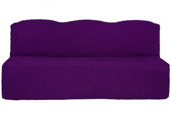 Чехол на трехместный диван без подлокотников и оборки Venera, цвет фиолетовый фото 5