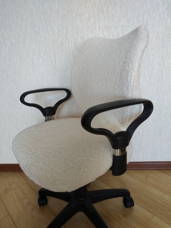 Чехлы на стулья плюшевые Venera, цвет молочный, комплект 6 штук фото 12
