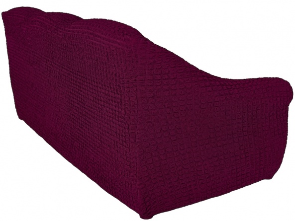 Чехол на трехместный диван без оборки CONCORDIA, цвет бордовый фото 4