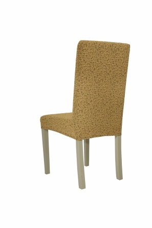 Чехлы на стулья без оборки Venera "Жаккард", цвет светло-коричневый, комплект 6 штук фото 4