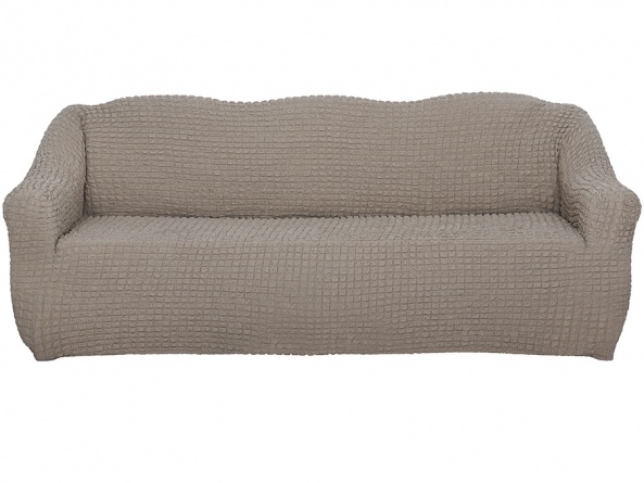 Чехол на трехместный диван без оборки CONCORDIA, цвет бежевый фото 3