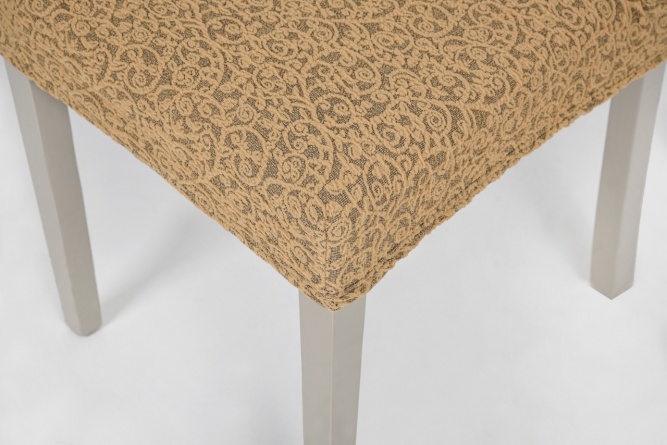 Чехол на сиденье стула Venera "Жаккард", светло-коричневый, 1 предмет фото 5