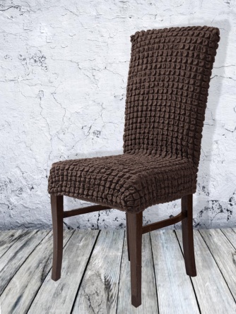 Чехлы на стулья без оборки Venera, цвет тёмно-коричневый, комплект 6 штук фото 7