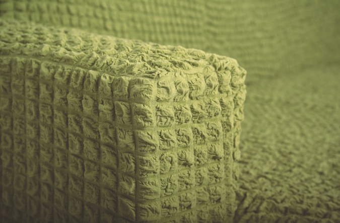 Чехол на угловой диван с оттоманкой CONCORDIA, выступ слева, цвет оливковый фото 3