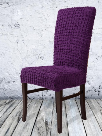 Чехол на стул без оборки Venera, цвет фиолетовый, 1 предмет фото 8