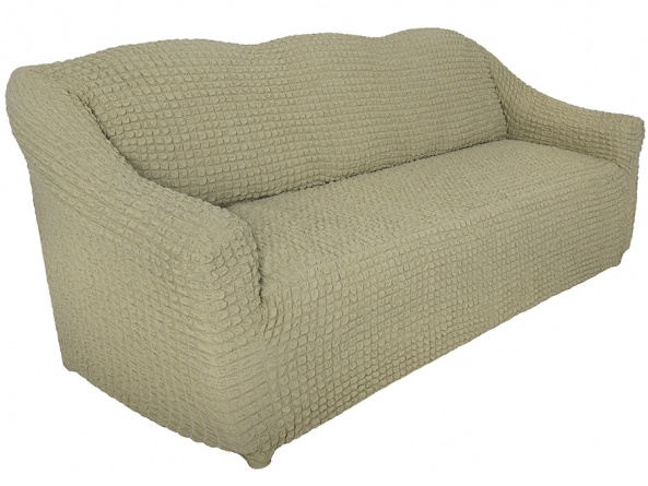 Чехол на трехместный диван без оборки Concordia, цвет светло-бежевый фото 2