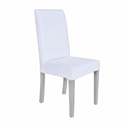 Чехол на стул без оборки Venera, цвет белый, 1 предмет фото 1