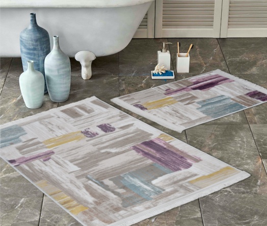 Набор ковриков для ванной и туалета Venera, 60x100/50x60 см, разноцветный фото 1