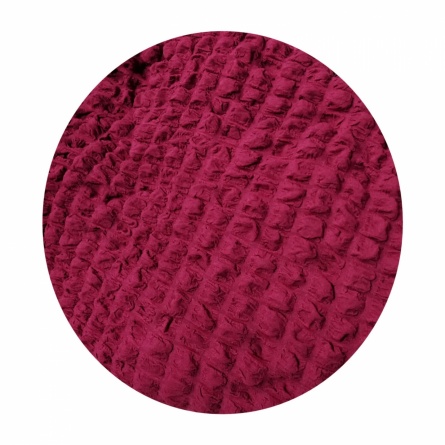 Чехол на угловой диван с оборкой Venera, цвет бордовый фото 5