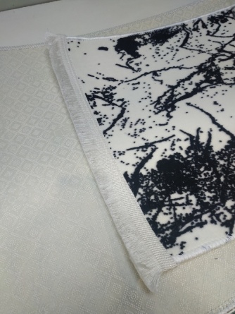 Набор ковриков для ванной и туалета Venera, 60x100/50x60 см, черно-белый фото 3