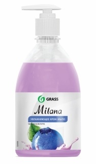 Жидкое крем-мыло Grass "Milana", Черника в йогурте с дозатором 500 мл. фото 1