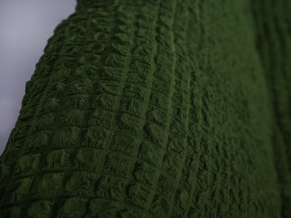 Чехол на трехместный диван без подлокотников и оборки Venera, цвет зеленый фото 4