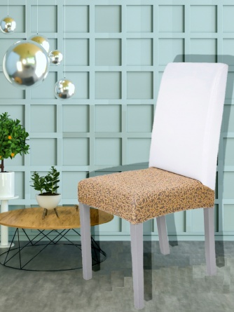 Чехол на сиденье стула Venera "Жаккард", светло-коричневый, 1 предмет фото 1