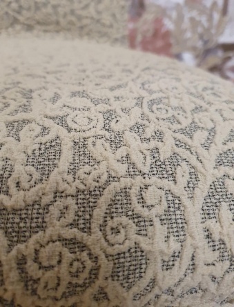 Чехол на угловой диван с оборкой Venera "Жаккард", цвет тёмно-бежевый фото 6