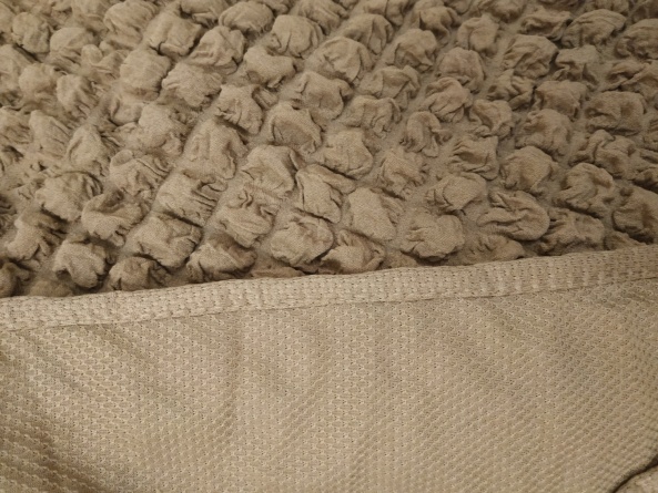 Чехол на трехместный диван с оборкой Concordia, цвет коричневый фото 12