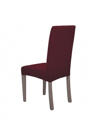Чехлы на стулья без оборки Venera "Жаккард", цвет бордовый, комплект 6 штук фото 3