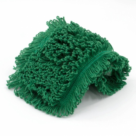 Насадка для швабры плоская (моп), 40х13 см, хлопок, ухо+карман, зеленая фото 4