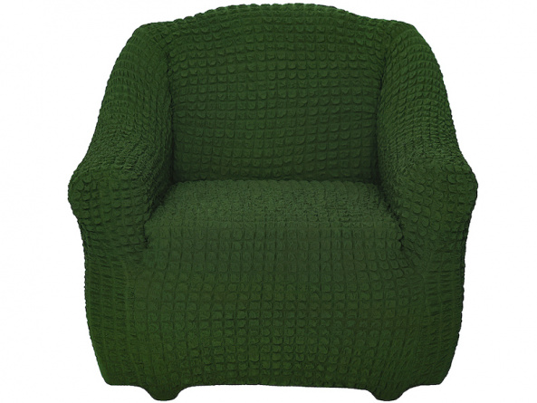 Чехол на кресло без оборки Venera, цвет зеленый фото 6