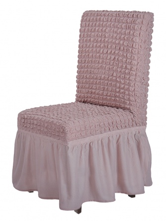 Чехлы на стулья с оборкой Venera, цвет розовый, комплект 6 штук фото 5