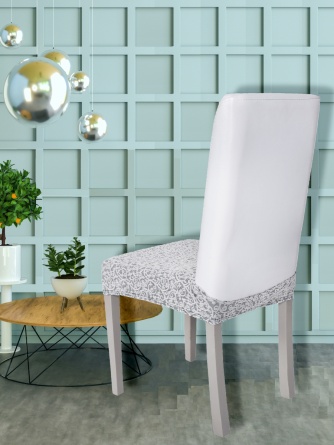 Чехол на сиденье стула Venera "Жаккард", цвет слоновая кость, 1 предмет фото 2