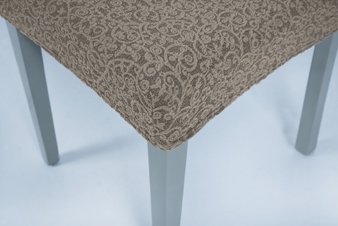 Чехол на сиденье стула Venera "Жаккард", цвет коричневый, 1 предмет фото 4