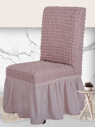 Чехол на стул с оборкой Venera, цвет розовый, 1 предмет фото 7