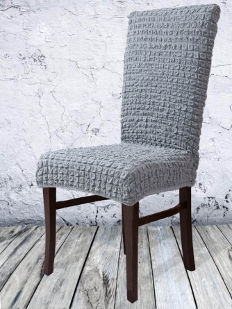 Чехол на стул без оборки Venera, цвет серый, 1 предмет фото 9
