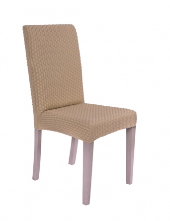 Чехол на стул без оборки Venera, цвет бежевый, 1 предмет фото 6