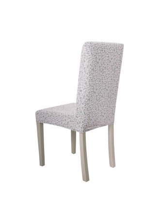 Чехлы на стулья без оборки Venera "Жаккард", цвет светло-серый, комплект 6 штук фото 3