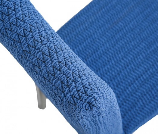 Чехол на стул без оборки Venera, цвет синий, 1 предмет фото 7
