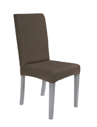 Чехол на стул без оборки Venera, цвет коричневый, 1 предмет фото 7