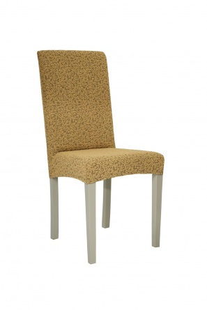 Чехлы на стулья без оборки Venera "Жаккард", цвет светло-коричневый, комплект 6 штук фото 3