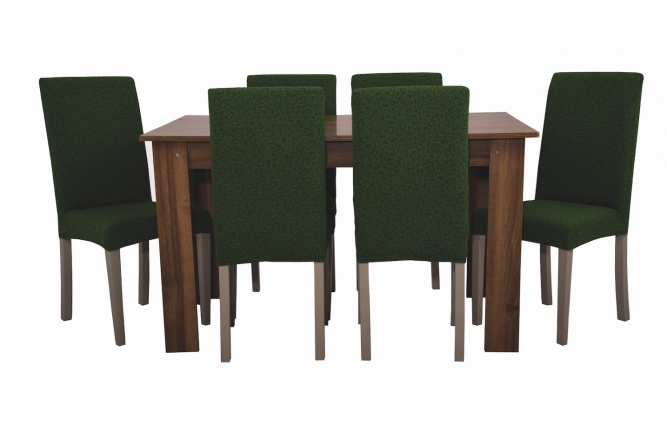 Чехол на стул без оборки Venera "Жаккард", цвет зеленый, 1 предмет фото 3