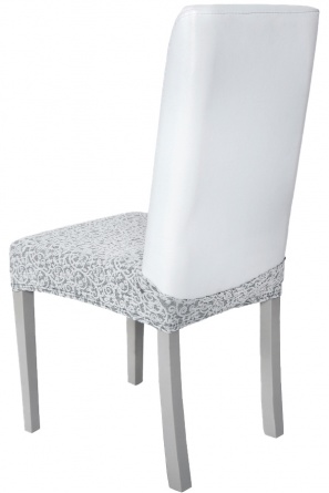 Чехол на сиденье стула Venera "Жаккард", цвет белый, 1 предмет фото 2