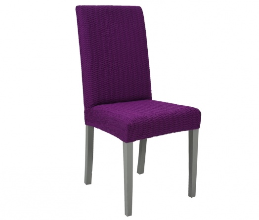 Чехол на стул без оборки Venera, цвет фиолетовый, 1 предмет фото 1