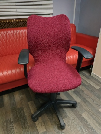 Чехол на стул без оборки Venera "Жаккард", цвет бордовый, 1 предмет фото 11