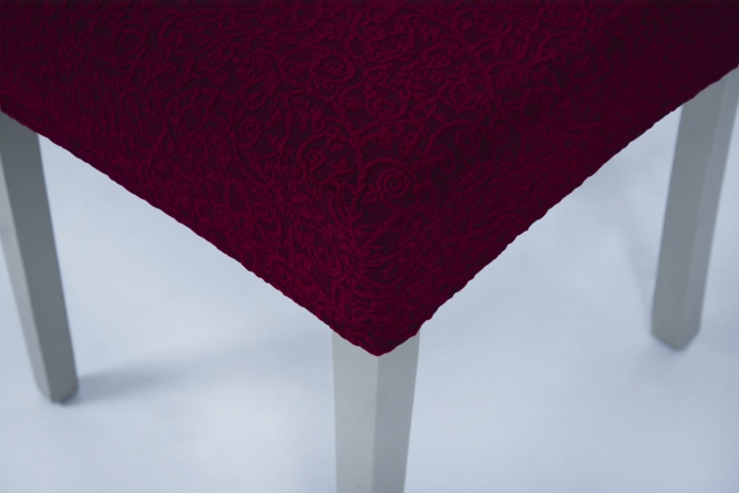 Чехол на сиденье стула Venera "Жаккард", цвет бордовый, 1 предмет фото 7
